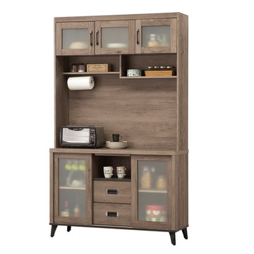 唯熙傢俱-樂娜灰橡色4尺餐櫥櫃