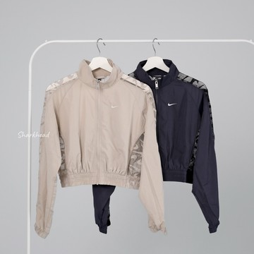 【Sharkhead】現貨 Nike Sportswear 短版 外套 蕾絲 小勾 藍紫 奶茶 IM8194-236