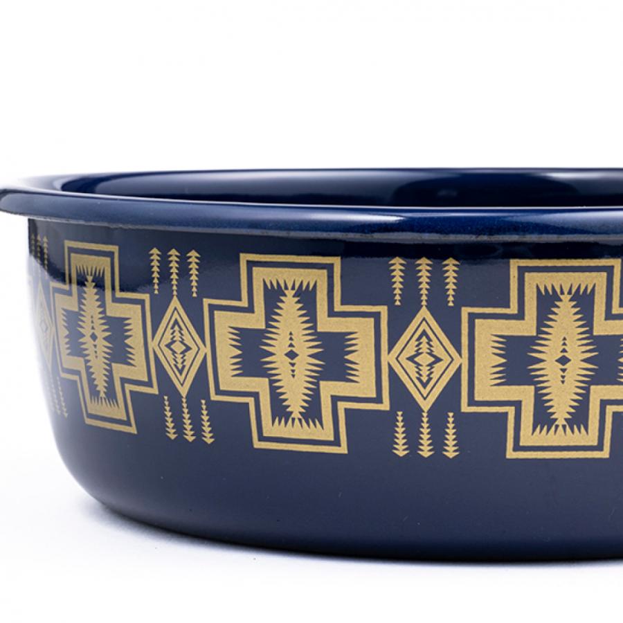 ペンドルトン Enamel Deep Plate 18cm 19804344 460 キャンプ 食器 Harding Navy Gold PENDLETON