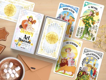 78 張迪士尼新藝術運動風格塔羅牌：極簡風格