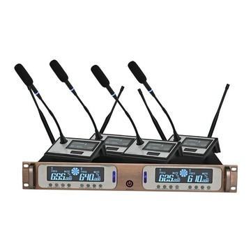 U段會議話筒專業麥克風一拖四鵝頸舞臺KTV演出抗干擾防嘯叫麥克風【Snowbelle優選】