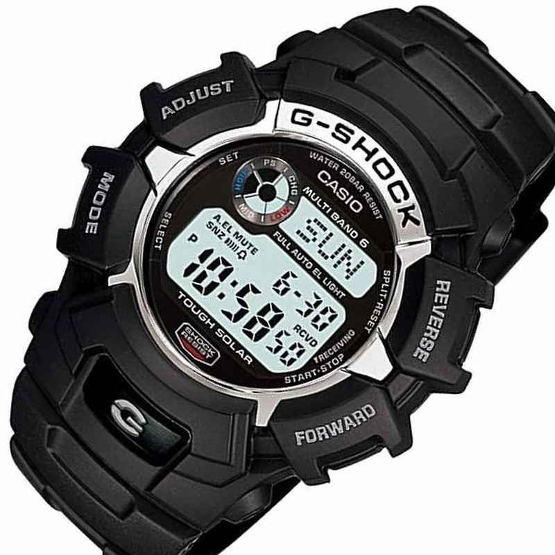 CASIO G-SHOCK カシオ Gショック ソーラー電波腕時計 ブラック ラバー