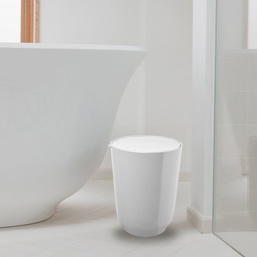 【Umbra】搖擺蓋垃圾桶(雲朵白6L) | 回收桶 廚餘桶 垃圾筒