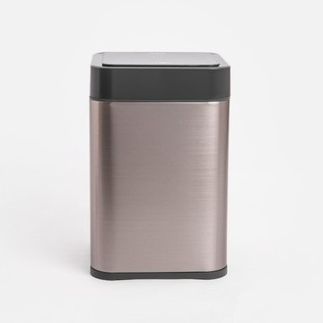 EKO感應充電式金屬垃圾桶10L 銀色