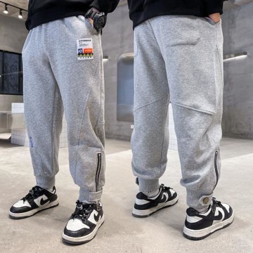 GILE男童春款運動褲大童褲子兒童春秋網紅衛褲男孩潮長褲春裝