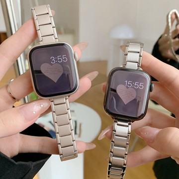 ins小方块不鏽鋼金属錶帶 適用於 Apple watch錶帶 iWatch錶帶 手腕錶帶
