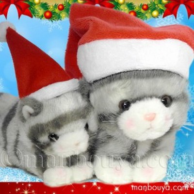 猫 ぬいぐるみ クリスマスプレゼント たけのこ Takenoko プチどりーむミニ プチプチらんど ネコ グレー サンタ帽子 通販 Lineポイント最大get Lineショッピング