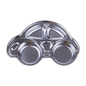 aizoum 汽車造型分隔餐盤  290 x 200 x 35mm  不鏽鋼  2個