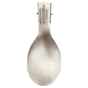 CAPTAIN STAG 鹿牌 戶外露營鈦餐具 摺疊鈦湯匙 UH-3002  鈦色  1支