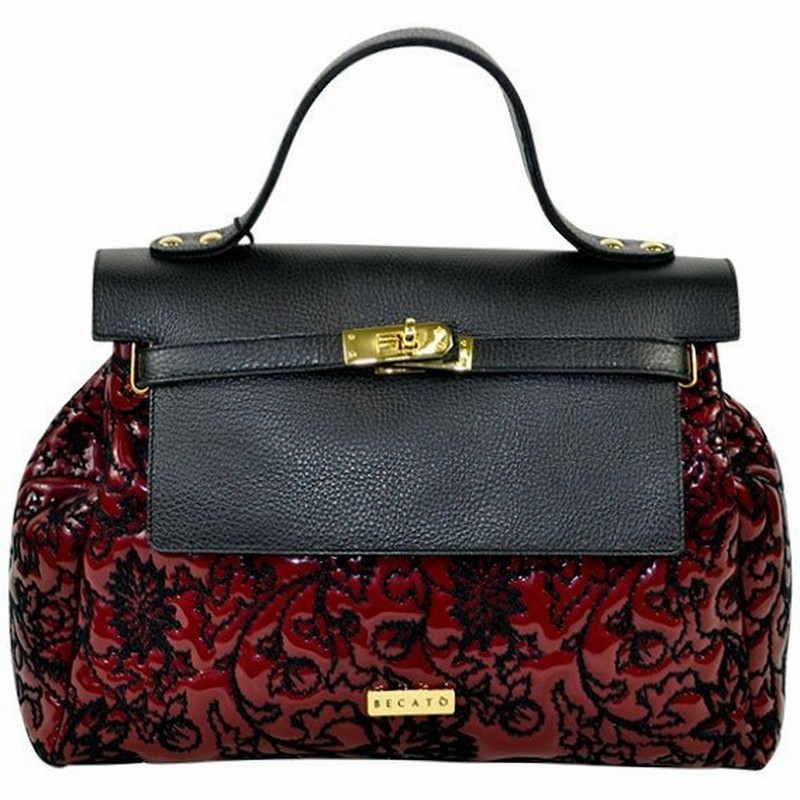 イタリア バッグ Becato Consuelo 刺繍エナメルバッグ ショルダーストラップ付 赤 通販 Lineポイント最大0 5 Get Lineショッピング