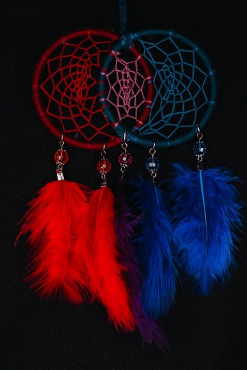 純手工捕夢網 Handmade Dreamcatcher－【混色(紅藍紫)】
