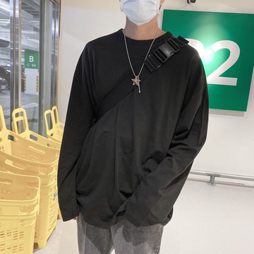 【AMERO】男女款 長袖薄長T 寬大版型 情侶裝