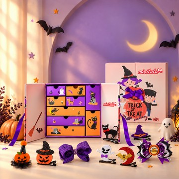 搗蛋有理🎃可愛無罪【Minitutu】主題髮飾禮盒 - 不給糖就搗蛋｜萬聖節快樂 1010十全十美 變裝 裝扮 生日派對 Trick or Treat 可愛療癒 南瓜 蝙蝠