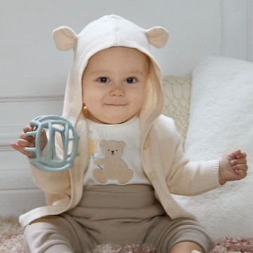 petit main 品牌旗艦店 動物造型連帽針織外套（嬰兒） 【日本直接出貨】