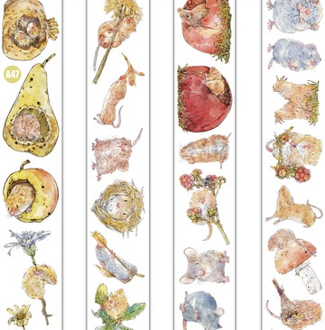 吱吱 畑のチューたち やさい日和 PET 和紙膠帶 (kiss-cut)