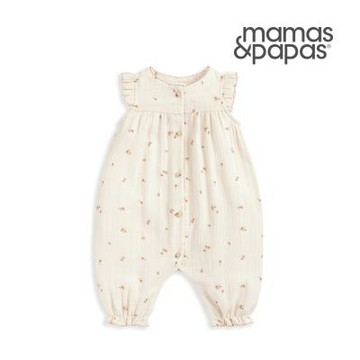 Mamas&Papas 晨霧玫瑰-無袖連身寬褲