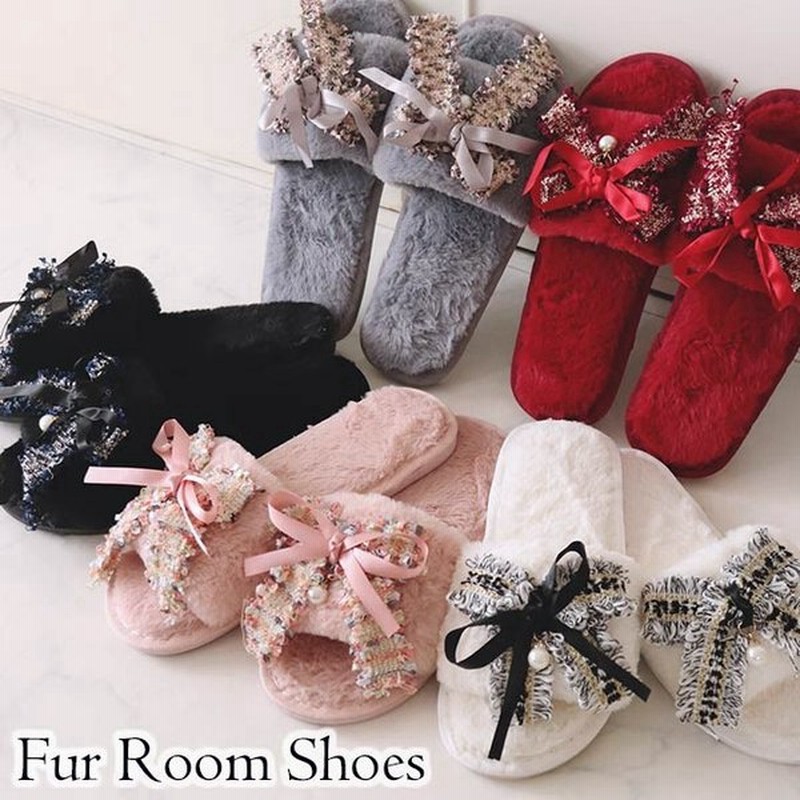 スリッパ ファーサンダル ルームシューズ おしゃれ フラット 室内 ツイード調 安い 23 24cm 通販 Lineポイント最大0 5 Get Lineショッピング