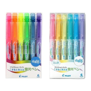 PILOT SFL-60SL-6C/S6 魔擦螢光筆 6色