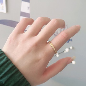 SuperM❤韓國新款 蜂巢微鑽戒指【RR0533】可調戒圍戒指/戒指/女戒