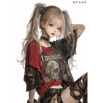 【10月新作5】07-094-0033 人物貼紙 輕龐克女孩