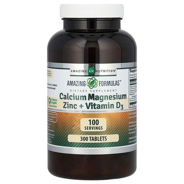 Amazing Nutrition, 驚奇配方，鈣鎂鋅 + 維生素 D3，300 片