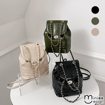 【Mini嚴選】鍊條雙肩小背包 三色
