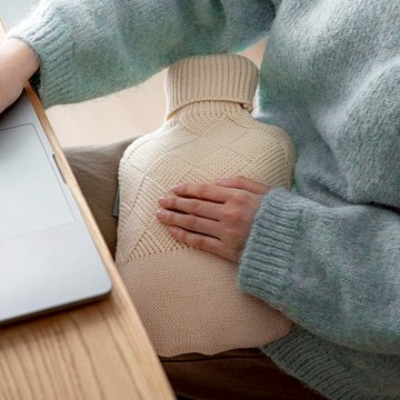 注水式保溫暖手熱水袋/冷熱敷袋(附針織毛絨套)-1.8L 單一規格