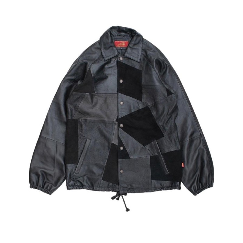 牛革】RADIALL レザージャケット 黒 S コーチジャケット カウハイド