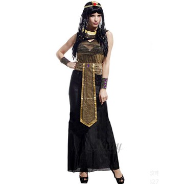 埃及豔后裝(黑色)，化妝舞會/角色扮演/尾牙表演/萬聖節/聖誕節/變裝派對，X射線【W642515】