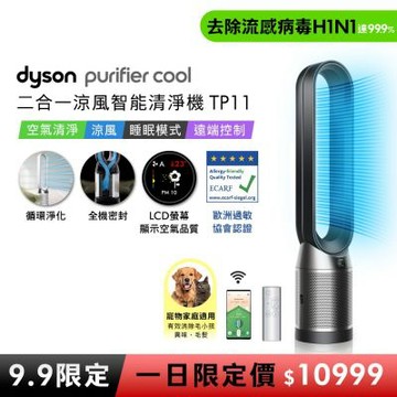 【9.9一日限定價】Dyson戴森 Purifier Cool 二合一涼風智能空氣清淨機TP11黑色