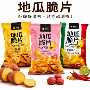 瓜瓜園 原味 墨西哥 甘梅地瓜脆片110g/包 6包