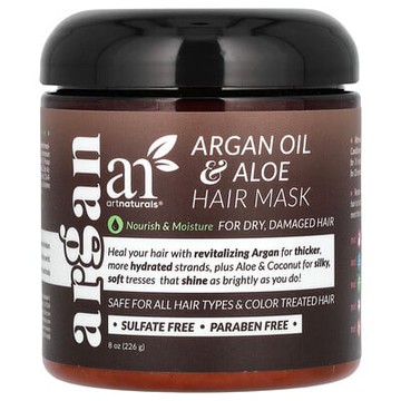 artnaturals, 摩洛哥堅果仁油和蘆薈髮膜，適用於乾燥、受損髮質，8 盎司（226 克）