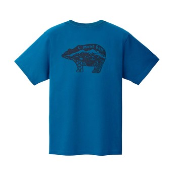 【【蘋果戶外】】mont-bell 2104807 BL 藍【純棉Tee】PEAR SKIN COTTON TEE 野熊 短棉T 防曬 NATURE BEAR