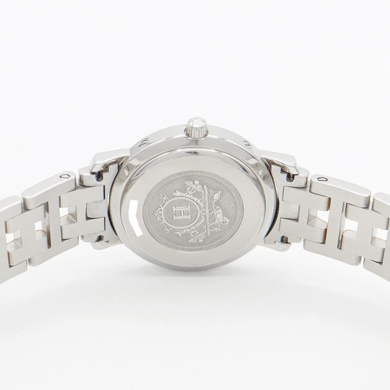 電池交換済 HERMES エルメス クリッパー CL4.220 黒 ブラック YG