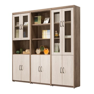 唯熙傢俱-唯樂灰白雙色6尺書櫃