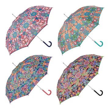 13712 「萬獸嘉年華」直傘 (藝術家聯名款) 絢麗虎-粉 (藍色手把)