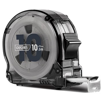 得力Deli工具-透明殼鋼捲尺/DL271025T/10mx25mm