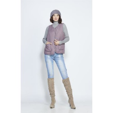 iima 菱格紋羊羔絨暖暖感背心