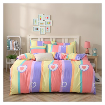 Blue Cat 藍貓 台灣製造銀離子抗菌床包  彩虹  單人(3.5 x 6.2呎)  床包