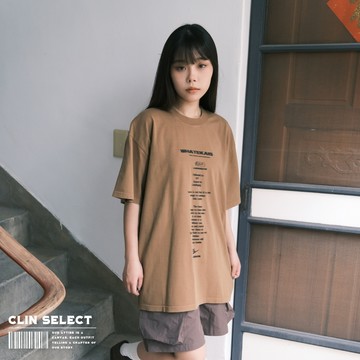 西林 CLIN｜選物｜模糊字母印花T_兩色 / T-0053 中性 素色 工裝 Cityboy 短袖 春夏