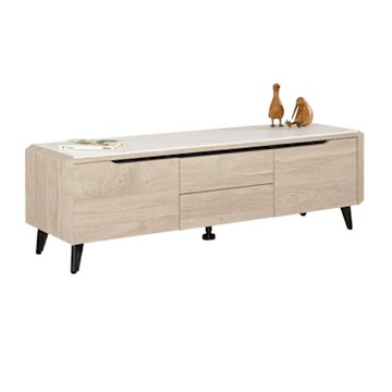 文創集 維斯4.9尺岩板開門二抽電視櫃-148x40x46cm免組