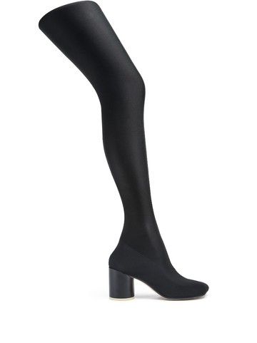 MM6 Maison Margiela - over-the-knee boots - women - Elastane/Polyacrylic/PBV/Polyamide - 38 - Black