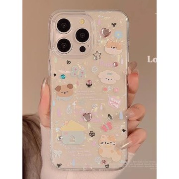 【高顏值】可愛貓咪小狗適用蘋果16promax手機殼iPhone16plus保護套15透明13防摔12新款14軟殼防摔帶相機按鍵