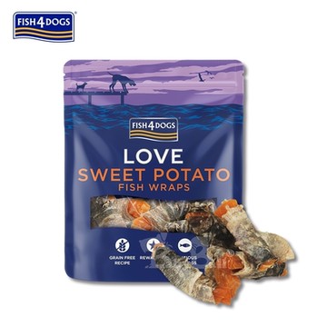 即期良品 海洋之星FISH4DOGS 珍愛營養點心 魚皮地瓜 100g 2入