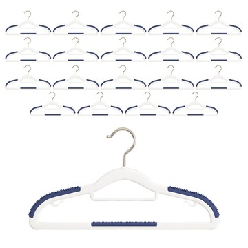 選物優品 收納整理師 旋轉防滑衣架 20個一組 孔雀藍 防滑耐用  1組