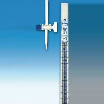 《witeg》滴定管AS級 無序號玻璃栓 Buret, Class AS, Glass Stopcock, Schellbach