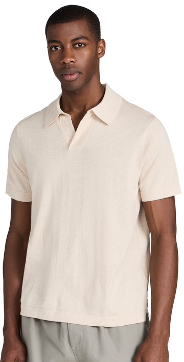 NN07 Ryan Cotton Linen Polo Oat XL