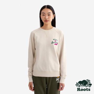 Roots女裝- ATHLETICS 圓領上衣-燕麥色