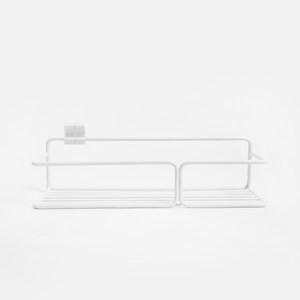 INK鐵製烤漆壁掛瓶罐架30cm 白