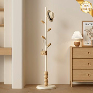 【輕奢免打孔】衣帽架 落地衣架 臥室衣架 掛衣架 衣帽杆 簡易組裝 碳鋼烤漆 穩固承重 臥室玄關通用 節省空間